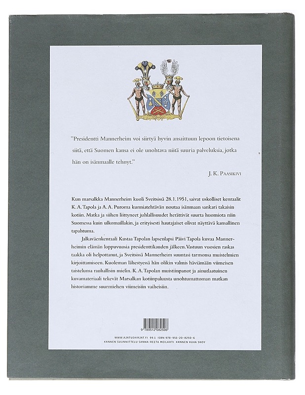 Marsalkan kotiinpaluu - Päivi Tapola - Historiakirjat - 10105522417 - 1