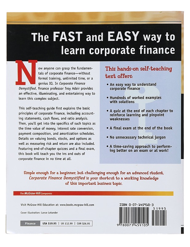 Corporate Finance DeMystiFieD - Adair , Troy A.  - Tietokirjat - 10105522431 - 1