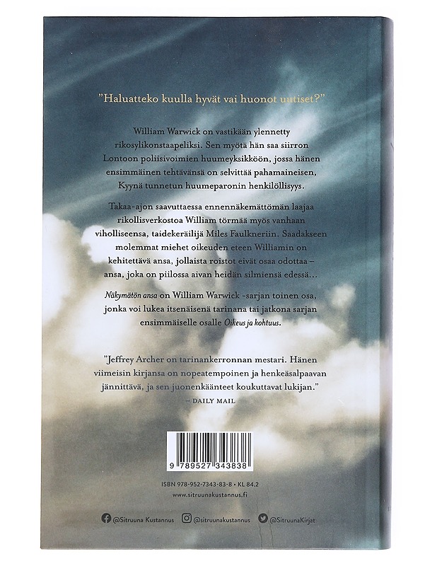 Näkymätön ansa - Archer, Jeffrey - Jännitys ja dekkarit - 10105522452 - 1