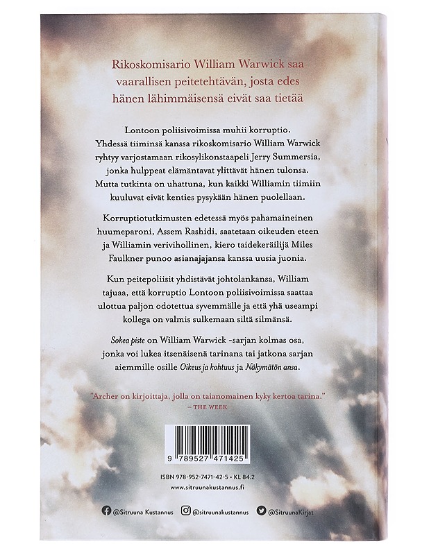 Sokea piste - Archer, Jeffrey - Jännitys ja dekkarit - 10105522470 - 1