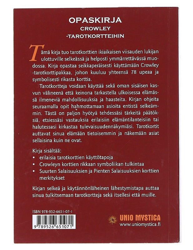 Opaskirja Crowley-tarotkortteihin - Freija, Christina - Tietokirjat ja oppaat - 10105522638 - 1