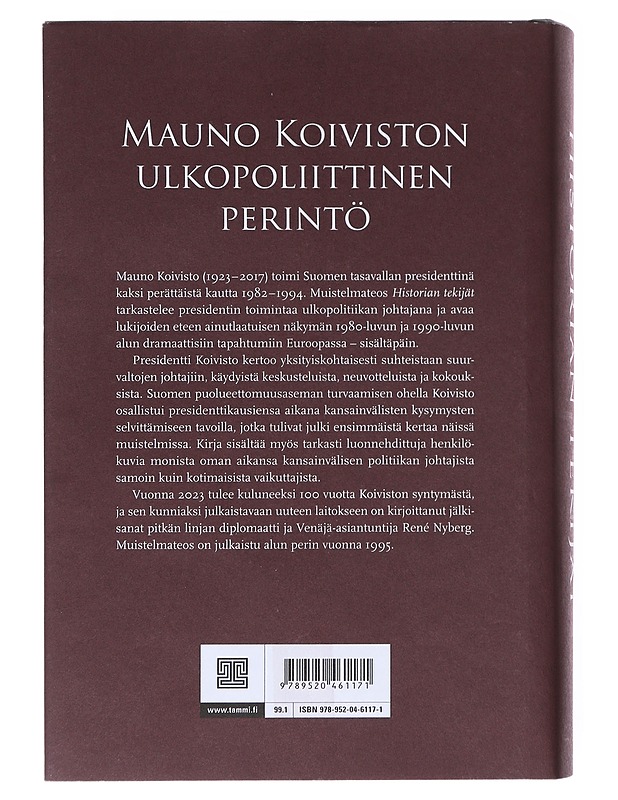Historian tekijät - Koivisto, Mauno - Elämäkerrat ja muistelmat - 10105522651 - 1