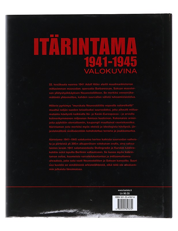 Itärintama 1941-1945 valokuvina - John Erickson, Ljubica Erickson - Historiakirjat - 10105522676 - 1