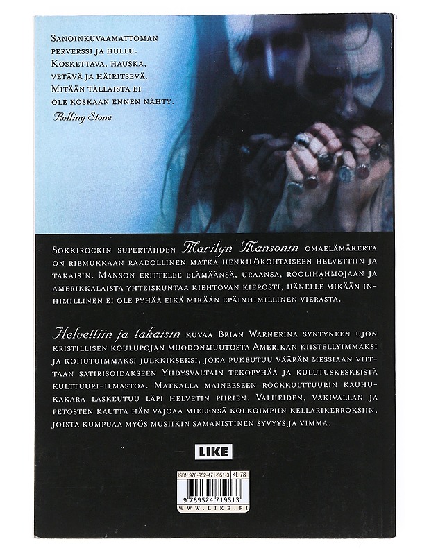 Helvettiin ja takaisin - Manson, Marilyn & Neil Strauss - Elämäkerrat ja muistelmat - 10105522736 - 1