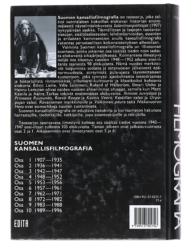 Suomen kansallisfilmografia. 4, 1948-1952 : vuosien 1948-1952 suomalaiset kokoillan elokuvat - Uusitalo, Kari - Historiakirjat - 10105522801 - 1
