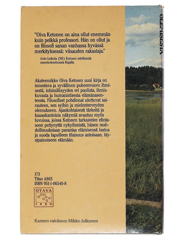 Ihmisenä olemisesta - Oiva Ketonen - Tietokirjat ja oppaat - 10105522914 - 1