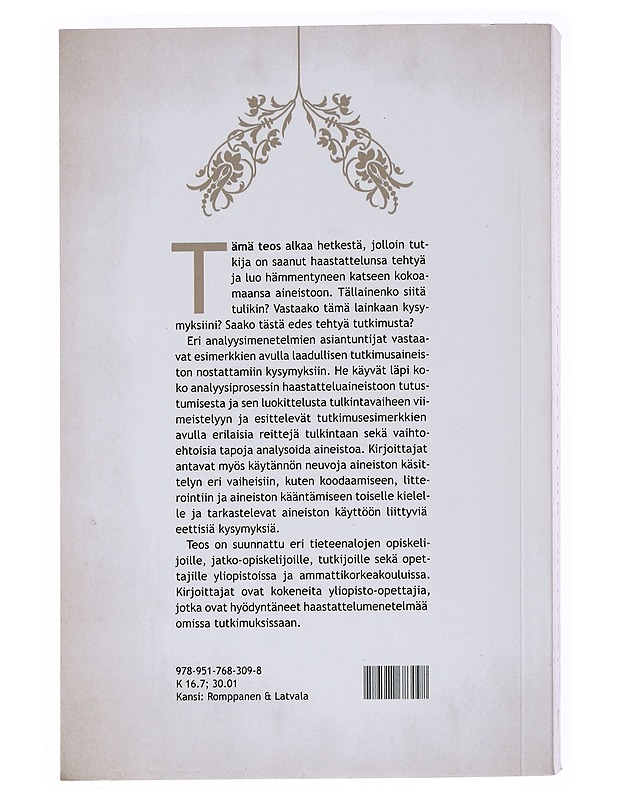 Haastattelun analyysi - Hyvärinen, Matti - Elämäkerrat ja muistelmat - 10105522966 - 1
