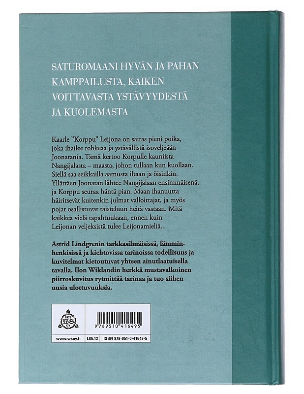 Veljeni, Leijonamieli - Lindgren, Astrid - Romaanit ja novellit - 10105523044 - 1
