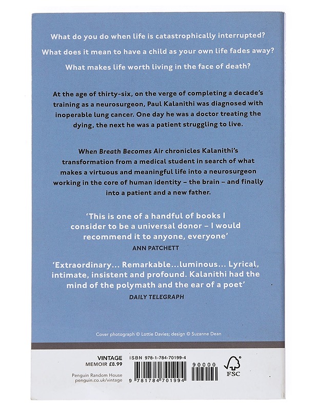 When breath becomes air - Kalanithi, Paul - Elämäkerrat ja muistelmat - 10105523170 - 1