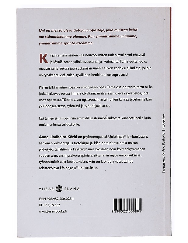 Uni tuntee sinut : unet voimaantumisen ja ammatillisen ohjauksen välineenä - Anne Lindholm-Kärki - Tietokirjat ja oppaat - 10105523180 - 1