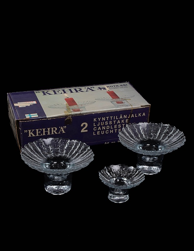 RIIHIMÄEN LASI Kotilasi Kehrä kynttilänjalka, 3 kpl - Designsuosikit - 10105523188 - 0