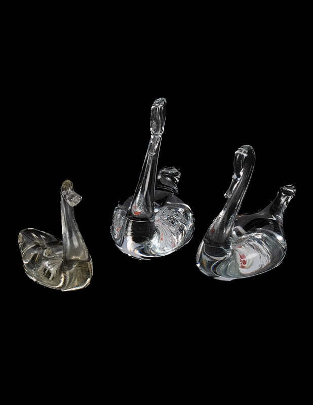 Lasijoutsenet, 3 kpl  - Koriste-esineet - 10105523197 - 0