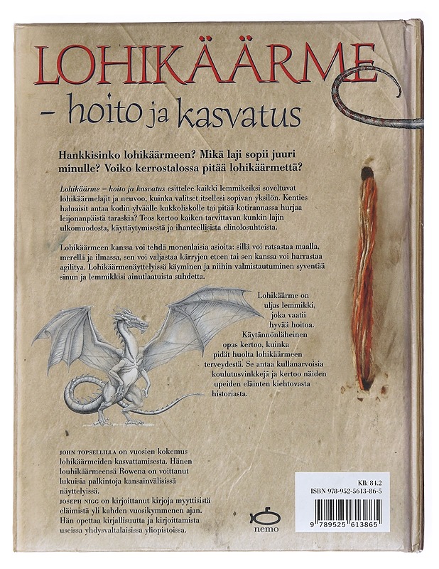 Lohikäärme : hoito ja kasvatus - Topsell, John - Fantasia- ja scifi - 10105523250 - 1