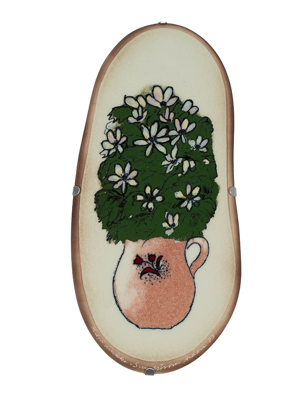 ARABIA Valkovuokot seinälaatta - Designsuosikit - 10105523284 - 0