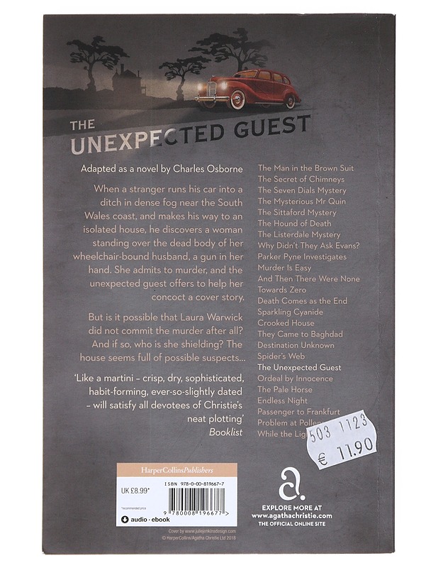 The unexpected guest - Osborne, Charles - Jännitys ja dekkarit - 10105523425 - 1