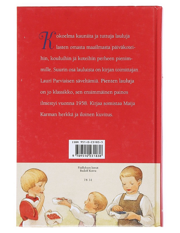 Pienten lauluja - Parviainen, Lauri - Musiikki- ja elokuvakirjat - 10105523431 - 1