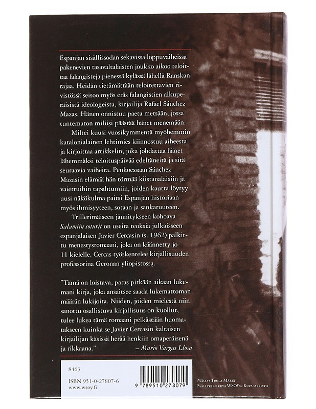Salamiin soturit - Cercas, Javier - Historiakirjat - 10105523499 - 1
