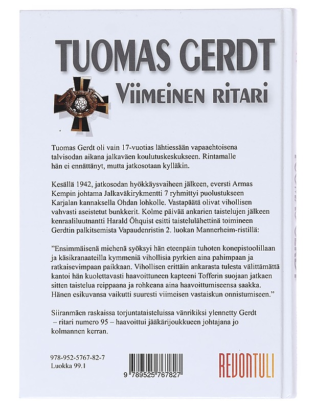 Tuomas Gerdt : viimeinen ritari - Seppo Porvali - Elämäkerrat ja muistelmat - 10105523571 - 1