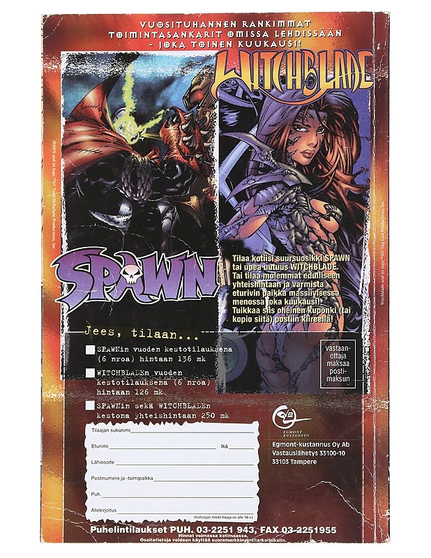 Witchblade N:o 3 1999- Wohl, David - Sarjakuvat - 10105523634 - 1
