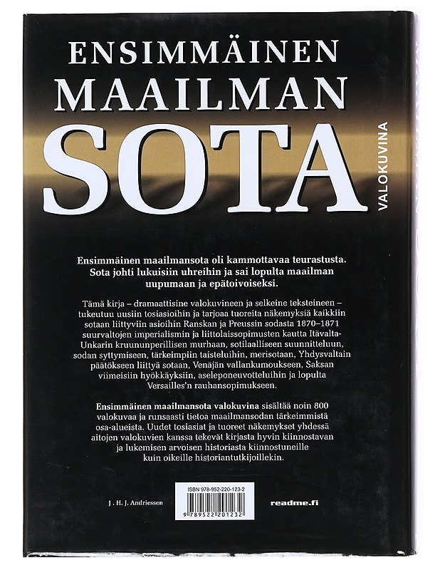 Ensimmäinen maailmansota valokuvina - Andriessen, J. H. J. - Historiakirjat - 10105523725 - 1