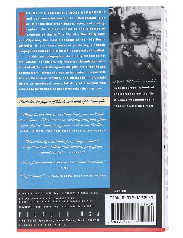 A memoir - Leni Riefenstahl - Elämäkerrat ja muistelmat - 10105524029 - 1