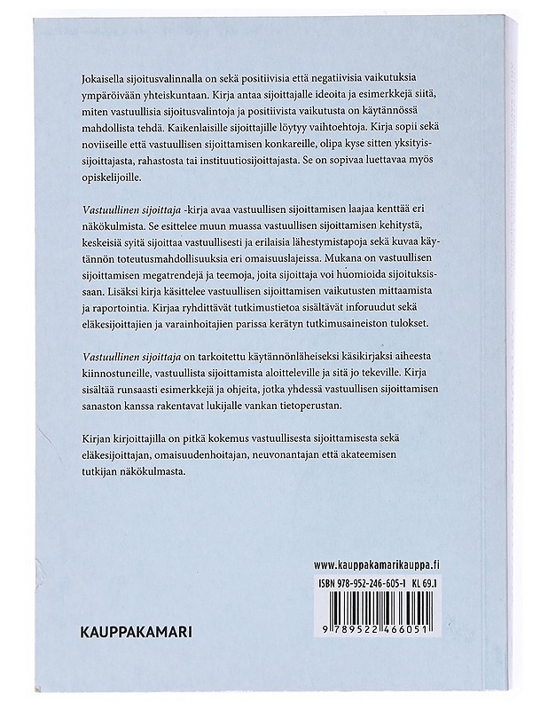 Vastuullinen sijoittaja - Hyrske, Anna - Tietokirjat ja oppaat - 10105524023 - 1