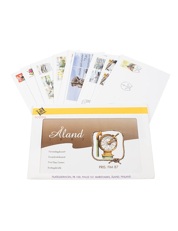 POSTEN Åland 1997 ensipäiväkuoret, 9 kpl - Askartelu - 10105524227 - 0