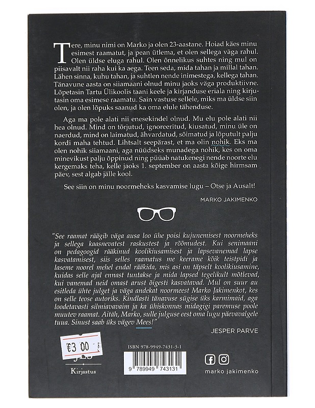 Nohik, otse ja ausalt - Jakimenko, Marko - Romaanit ja novellit - 10105524345 - 1