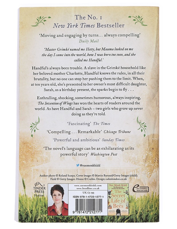 The invention of wings - Sue Monk Kidd - Romaanit ja novellit - 10105524485 - 1