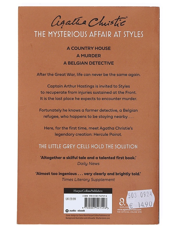 The Mysterious Affair at Styles - Agatha Christie - Romaanit ja novellit - 10105524522 - 1