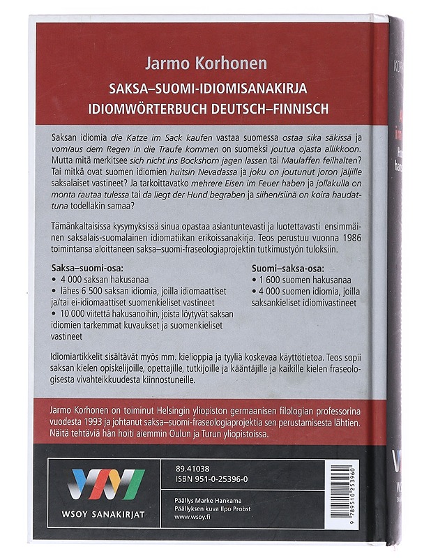 Alles im Griff, Homma hanskassa : saksa-suomi-idiomisanakirja ; Idiomwörterbuch Deutsch-Finnisch - Korhonen, Jarmo - Tietokirjat ja oppaat - 10105524578 - 1