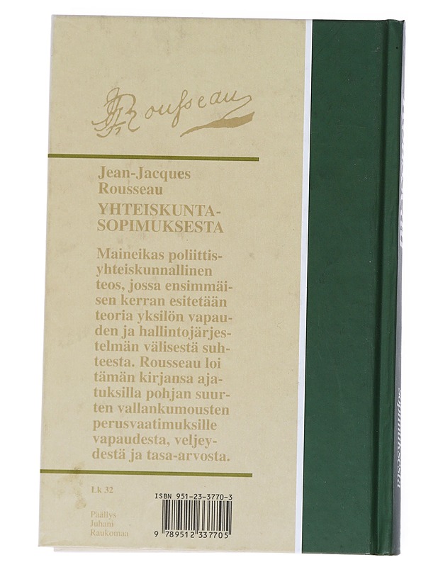 YHTEISKUNTASOPIMUKSESTA - ROUSSEAU, JEAN-JACQUES - Tietokirjat ja oppaat - 10105524597 - 1