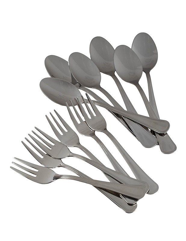 GUY DEGRENNE jälkiruokalusikat ja -haarukat, 6 + 6 - Aterimet - 10105524657 - 0