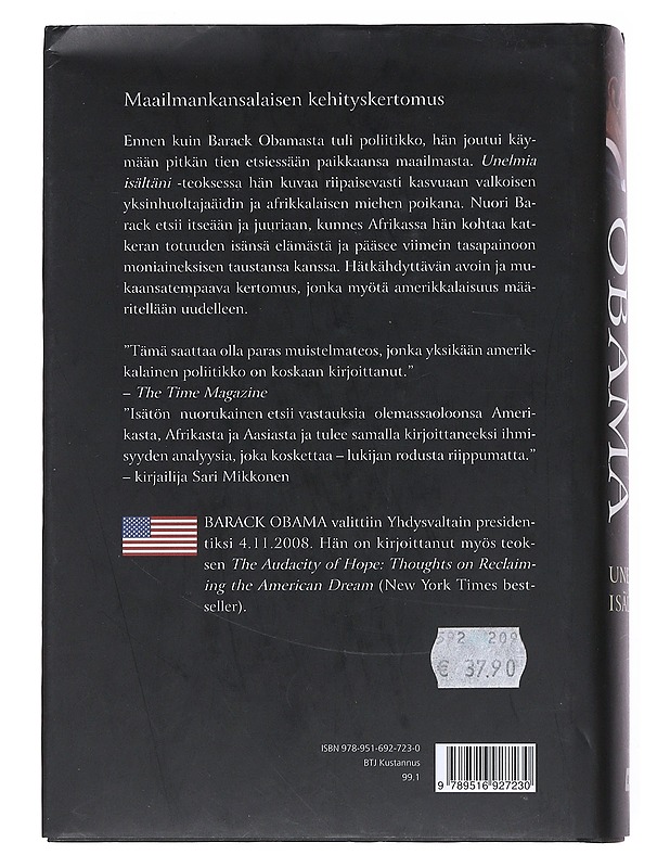 Unelmia isältäni : kertomus rodusta ja sukuperinnöstä - Obama, Barack - Elämäkerrat ja muistelmat - 10105524774 - 1