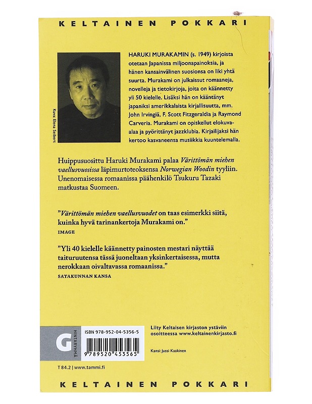 Värittömän miehen vaellusvuodet - Murakami, Haruki - Romaanit ja novellit - 10105524883 - 1