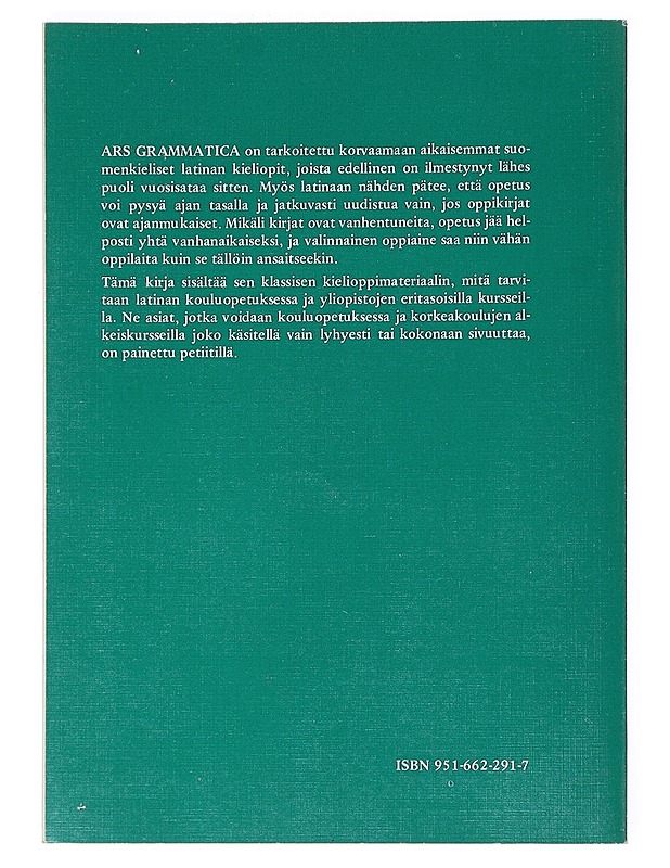 Ars grammatica latinan kielioppi - Tuomo Pekkanen - Tietokirjat ja oppaat - 10105525044 - 1
