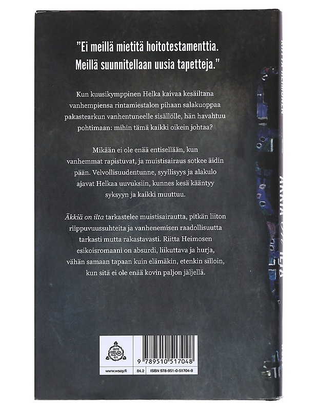 Äkkiä on ilta - Riitta Heimonen - Romaanit ja novellit - 10105525056 - 1