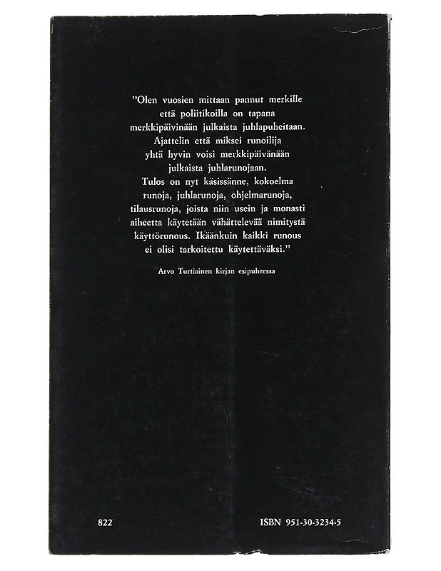 Leivän kotimaa - Turtiainen , Arvo  - Runot ja näytelmät - 10105525132 - 1