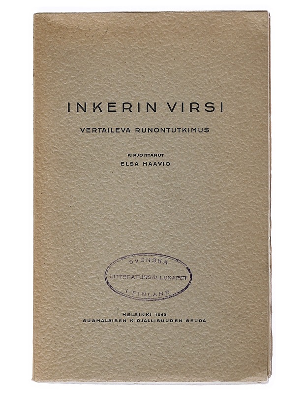 Inkerin Virsi- Elsa Haavio - Tietokirjat ja oppaat - 10105525176 - 0