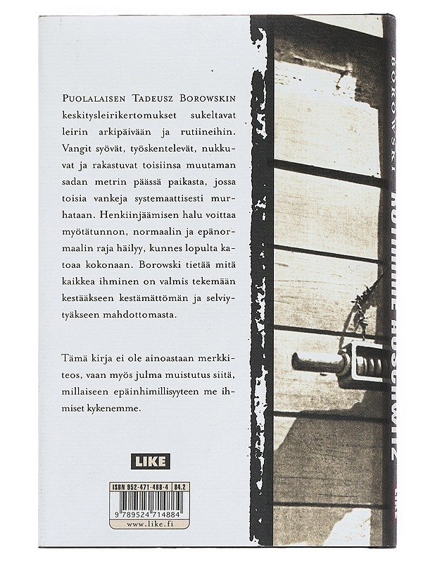 Kotimme Auschwitz - Borowski, Tadeusz - Romaanit ja novellit - 10105525294 - 1