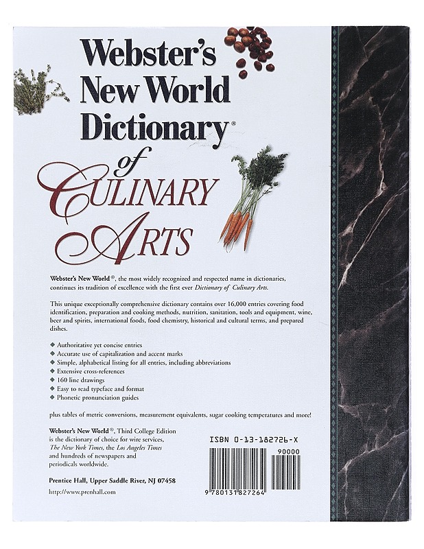 Webster's New World Dictionary of Culinary Arts - Labensky , Steven ; Ingram , Gaye G. ; Labensky , Sarah R.   - Ruokakirjat - 10105525391 - 1