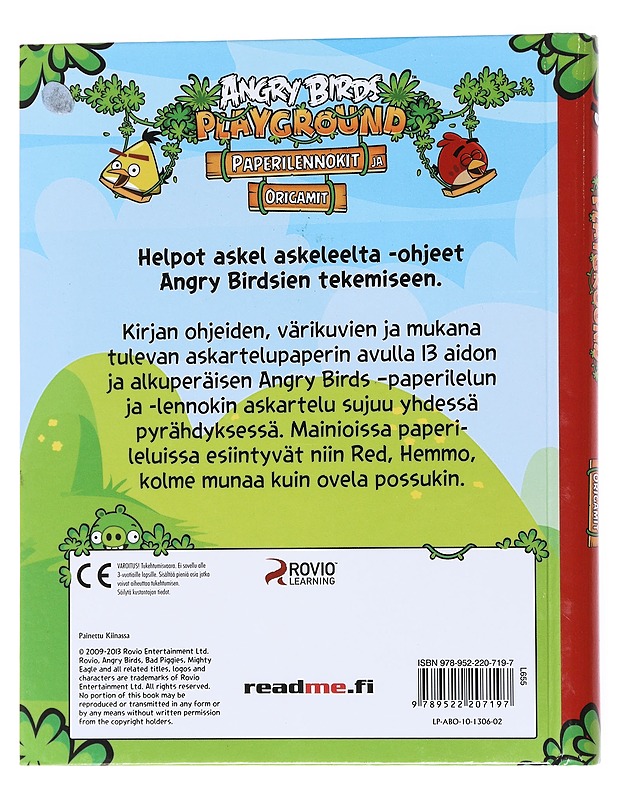 Angry Birds playgound : paperilennokit ja origamit - Rissanen, Irma - Lastenkirjat - 10105525395 - 1
