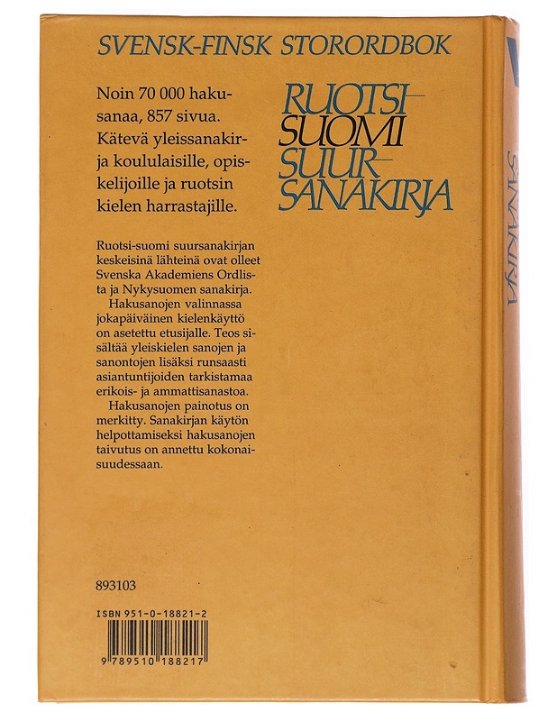 Ruotsi-suomi-suursanakirja = Svensk-finsk storordbok - Lea Lampén - Tietokirjat ja oppaat - 10105525592 - 1