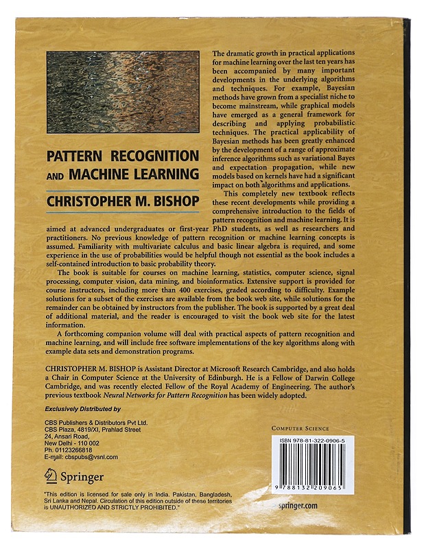Pattern recognition and machine learning - Bishop, Christopher M. - Tietokirjat ja oppaat - 10105525670 - 1