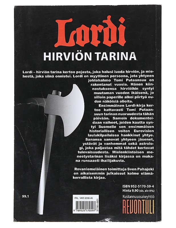 Lordi : hirviön tarina - Pahajoki, Sven - Elämäkerrat ja muistelmat - 10105525702 - 1