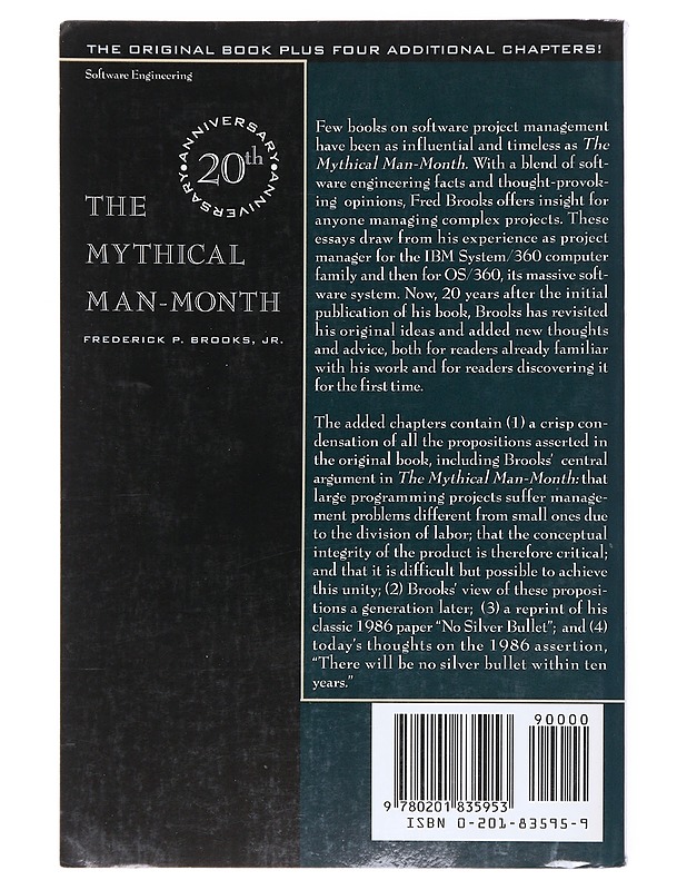 The mythical man-month : essays on software engineering - Frederick P. Brooks Jr - Tietokirjat - 10105525741 - 1
