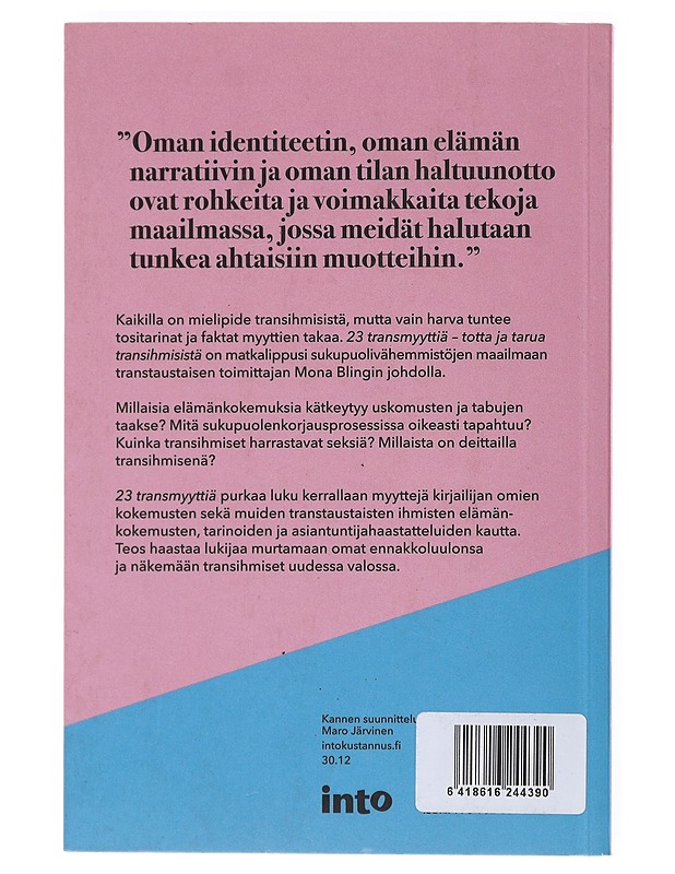 23 transmyyttiä : totta ja tarua transihmisistä - Mona Bling - Tietokirjat ja oppaat - 10105525798 - 1