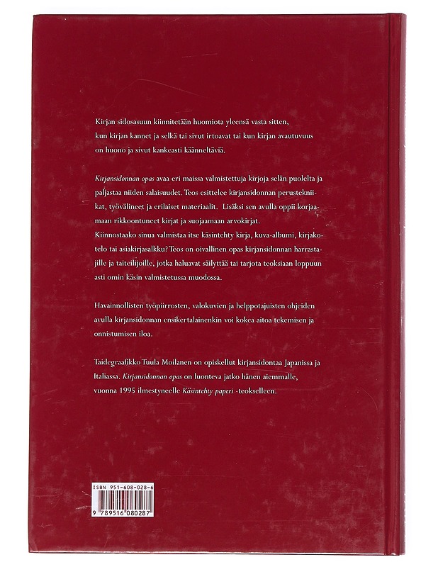 Kirjansidonnan opas - Tuula Moilanen - Tietokirjat ja oppaat - 10105525807 - 1