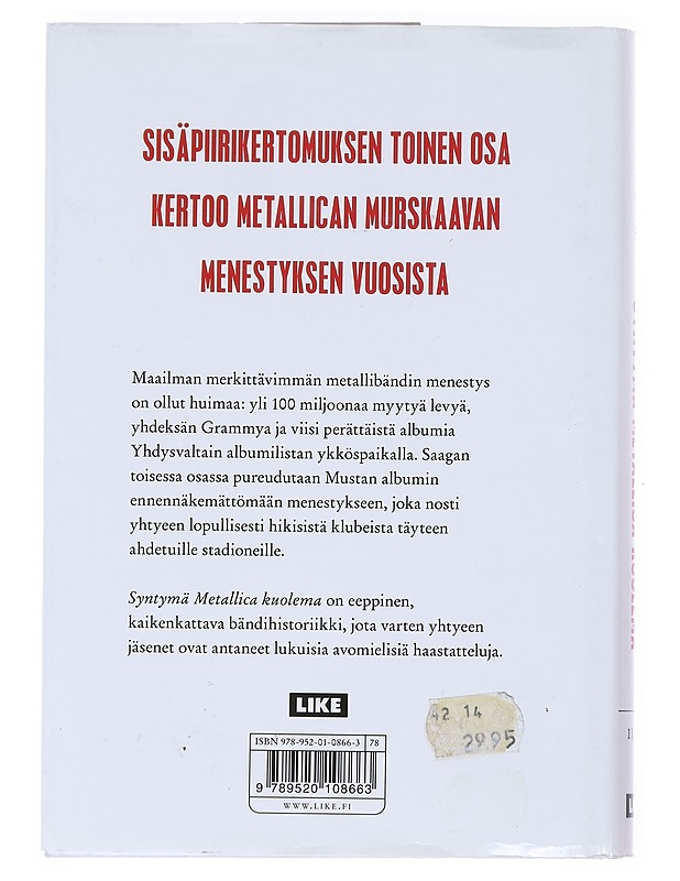 Syntymä Metallica kuolema 2. osa - Brannigan, Paul - Elämäkerrat ja muistelmat - 10105525809 - 1