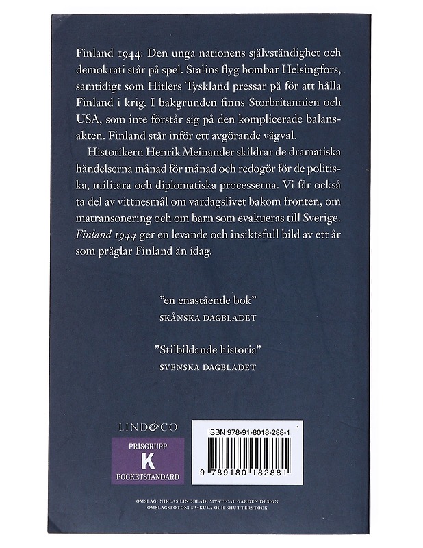 Finland 1944 : mellan Hitler och Stalin - Henrik Meinander - Historiakirjat - 10105525837 - 1